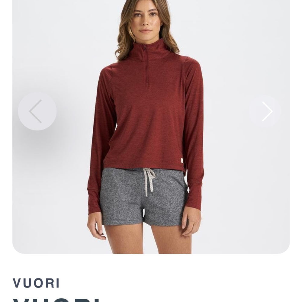 Vuori cropped zip up